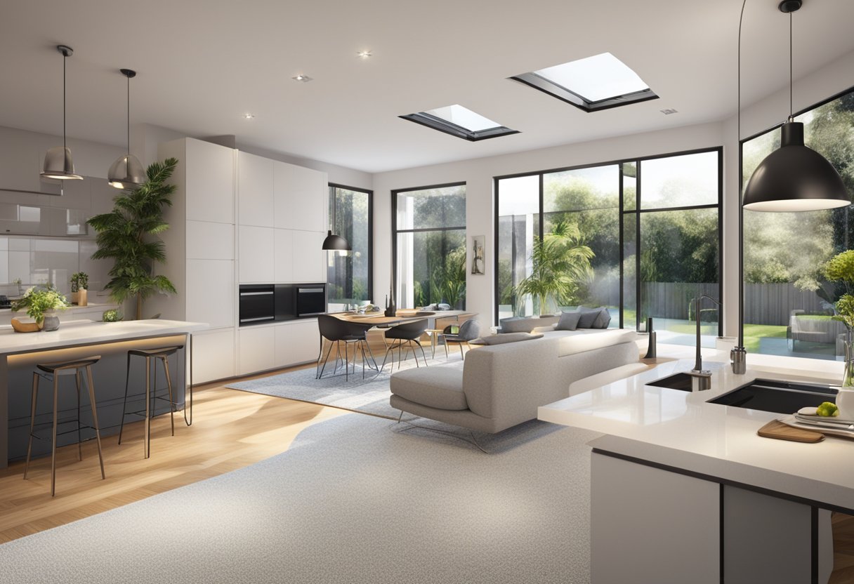 A sparkling clean home in Melbourne, with vacuum marks on the carpet, gleaming countertops, and fresh-smelling rooms